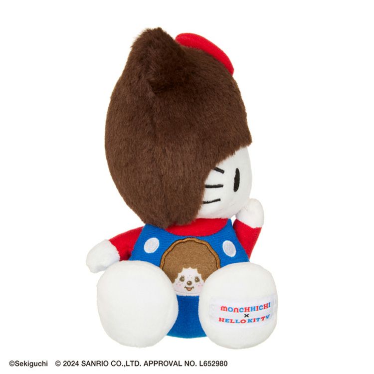 Monchhichi x Hello Kitty | Sekiguchi Plush Doll Toy H18×W13×D11cm
