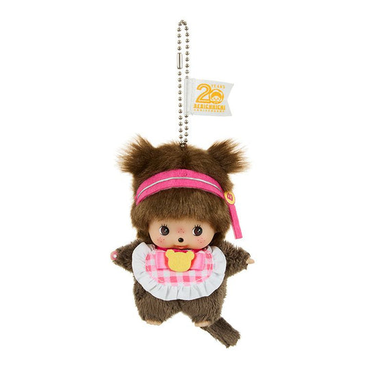 Monchhichi | Sekiguchi Bebichhichi Mascot Holder Plush KeyChain 13×6.5×7cm (20th Annoversary Girl)