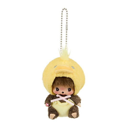 Monchhichi | Sekiguchi Bebichhichi Mascot Holder Plush KeyChain 13×6.5×7cm (Animaru/Chick)
