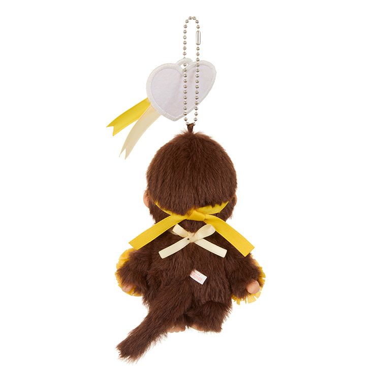 Monchhichi | Boy Mascot Holder Plush Keychain Bag Charm H13.5×W8.5×D5.5cm (Happy Color)