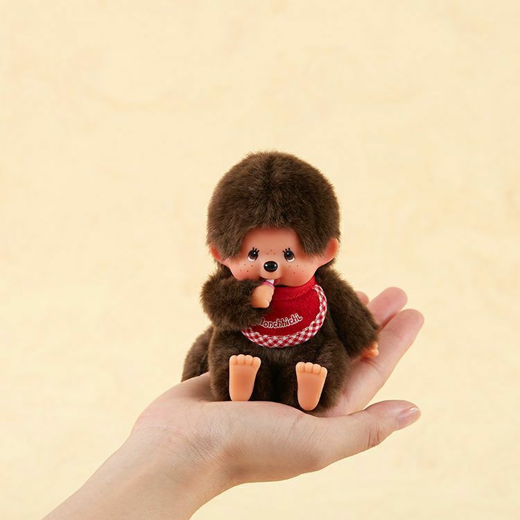 Monchhichi | Premium SS Brown Sitting Plush Toy Plush Doll H11×W9×D7cm (Boy)