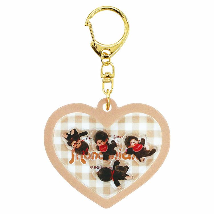 Monchhichi | Swinging Acrylic Keychain H7.4×W7.1×D0.7cm (Heart Shape)