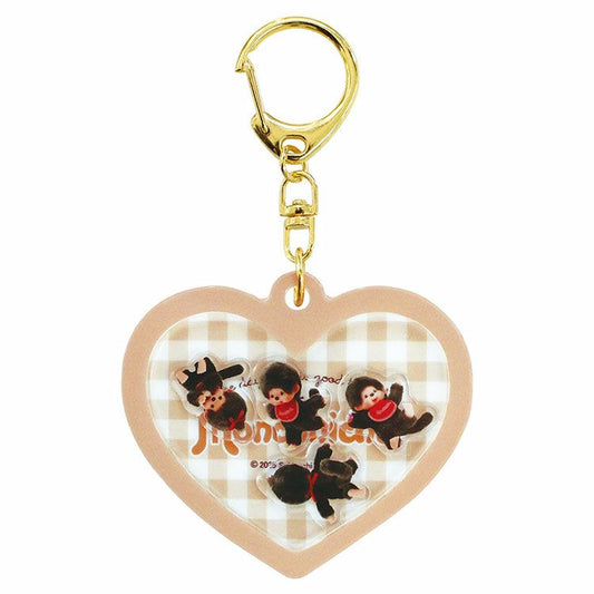 Monchhichi | Swinging Acrylic Keychain H7.4×W7.1×D0.7cm (Heart Shape)
