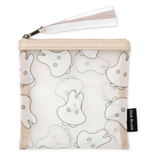 MIFFY | Mesh Flat Pouch Square Mini Pouch 140 x 140mm (Beige Ghost)