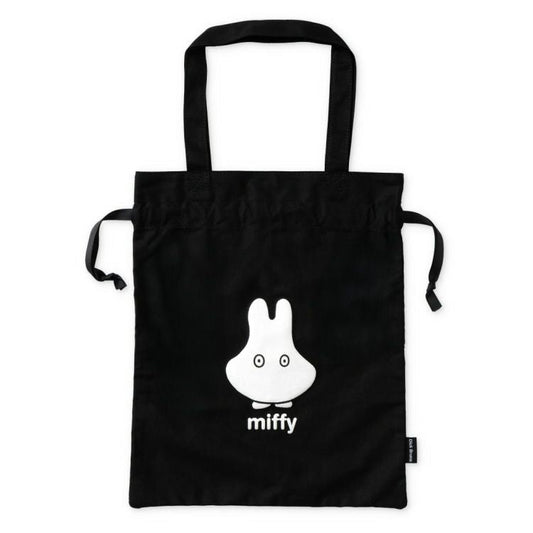 MIFFY | Drawstring Tote Bag 390 x 330mm (Black Ghost)