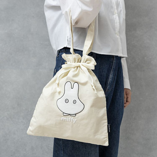 MIFFY | Drawstring Tote Bag 390 x 330mm (Beige Ghost)