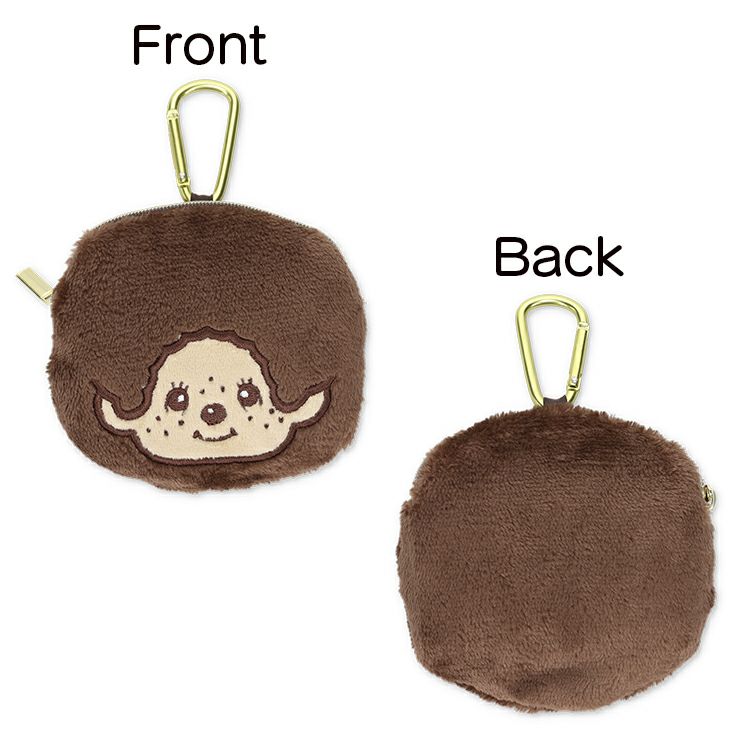 Monchhichi | Foldable Eco Shopping Bag 310×380×130mm & Mascot Pouch 110×110mm (Beige Love - Boy)