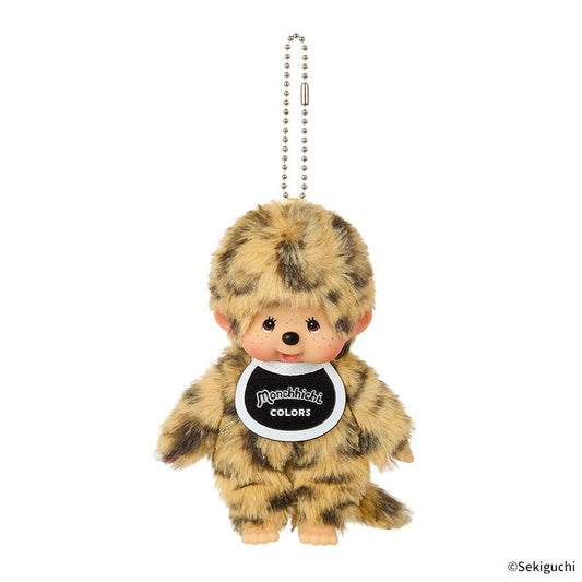 【Limit 1】Monchhichi | Bebichhichi COLORS Plush Keychain Bag Charm 135×85×55mm (Leopard Print)