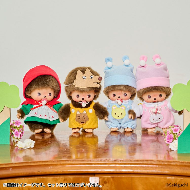 Monchhichi | Bebichhichi Plush Toy Plush Doll 135×100×70mm (Revival Dance Party Little Red Riding Hood)