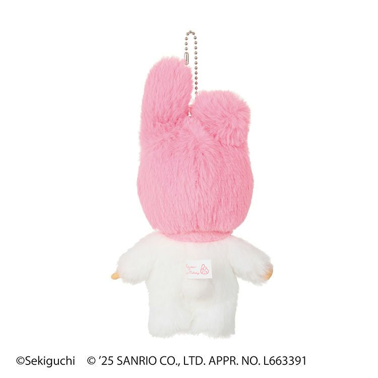 Monchhichi x Sanrio | Plush Keychain Bag Charm Mascot Holder 180x110x60mm (Chimtan x My Melody)