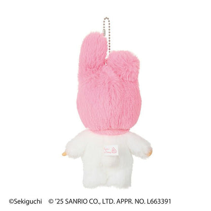 Monchhichi x Sanrio | Plush Keychain Bag Charm Mascot Holder 180x110x60mm (Chimtan x My Melody)