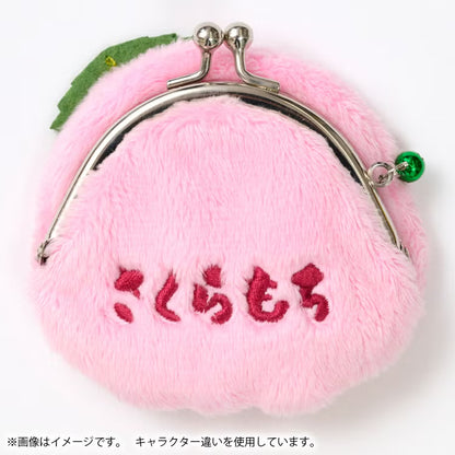 Monchhichi | Mini Gamaguchi Clasp Pouch Coin Purse 97×100×15mm (Sakura Mochi Smile)