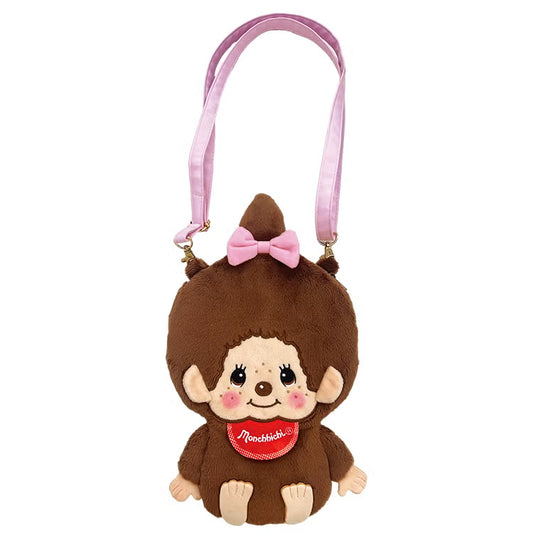 Monchhichi | Girl Plush Pouch Crossbody Bag Shoulder Bag 235x170x40mm (Cinema Collection)