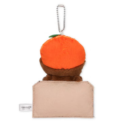 Monchhichi | Mascot Keychain Bag Charm Keychain 130x90x30mm (Peeking Fruit Monchhichi/Mandarin Orange
