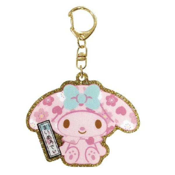 SANRIO | Sakura Acrylic Mental Keychain Key Ring H64 x W59 x D3mm (My Melody)