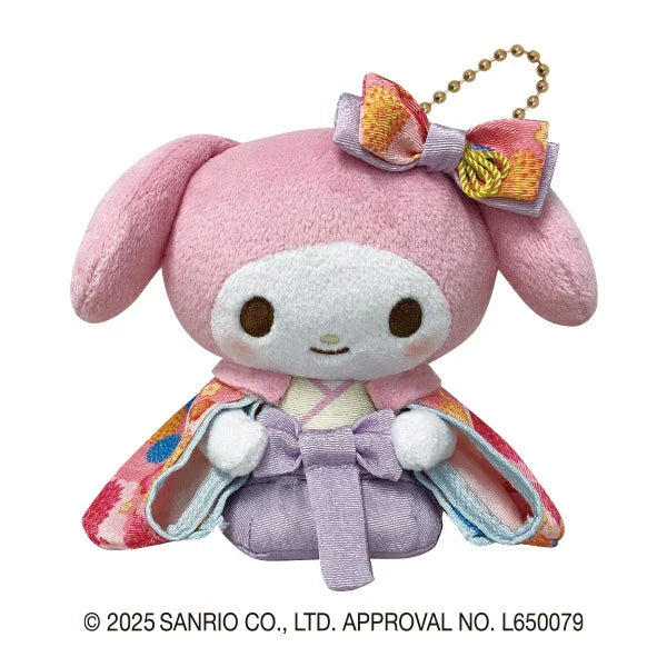 SANRIO | My Melody Plush Keychain Bag Charm Mascot Holder 80 x 160 x 130mm (Shogun Series)