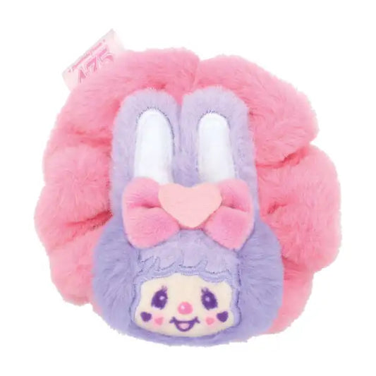 Shinako 475 x Monchhichi | Plush Scrunchie (Purple Harajuku Style)