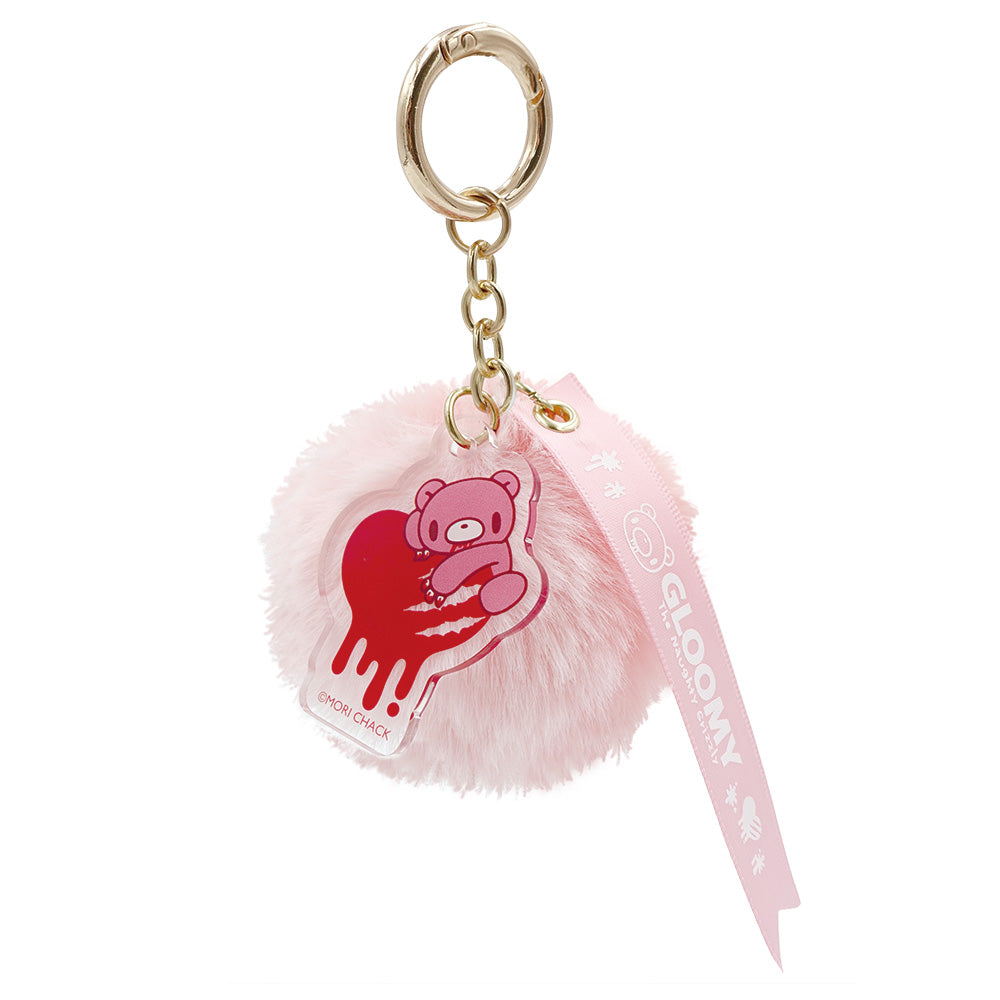 Gloomy Bear | The Naughty Grizzly Fur Charm H5×W3.8cm (Pink)
