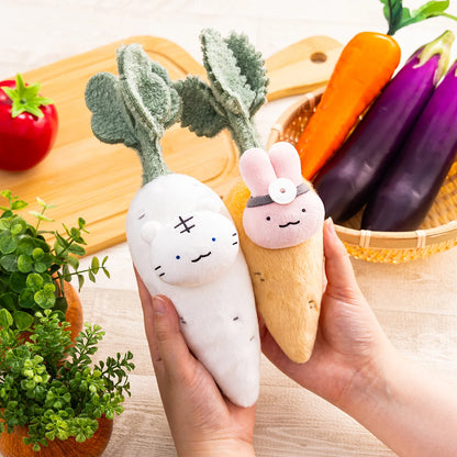 White Tiger & Black Tiger | Vegetable Mascot Holder Bag Charm Keychain 230x65x70mm (Rabbit Sensei)
