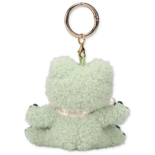 Pickles The Frog | Carabiner Plush Keychain Mascot Holder H9×W9.5×D5.5Cm (Smile Hop Green)