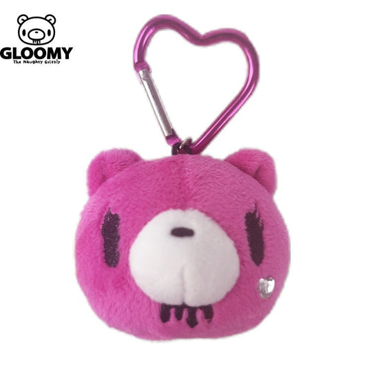 Gloomy Bear | Pink Tote Bag with Keychain Heart Carabiner 380×280mm