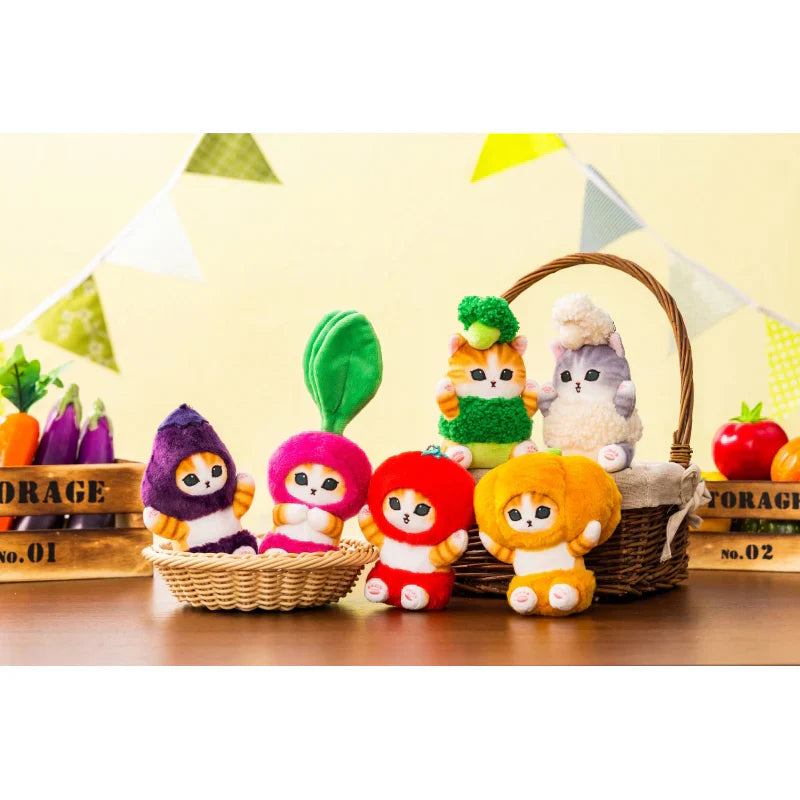 Mofusand | Mascot Holder Keychain Approx.130Cm (Vegetable & Fruits1) 猫福 毛绒挂件/包挂/钥匙链（水果蔬菜系列1）