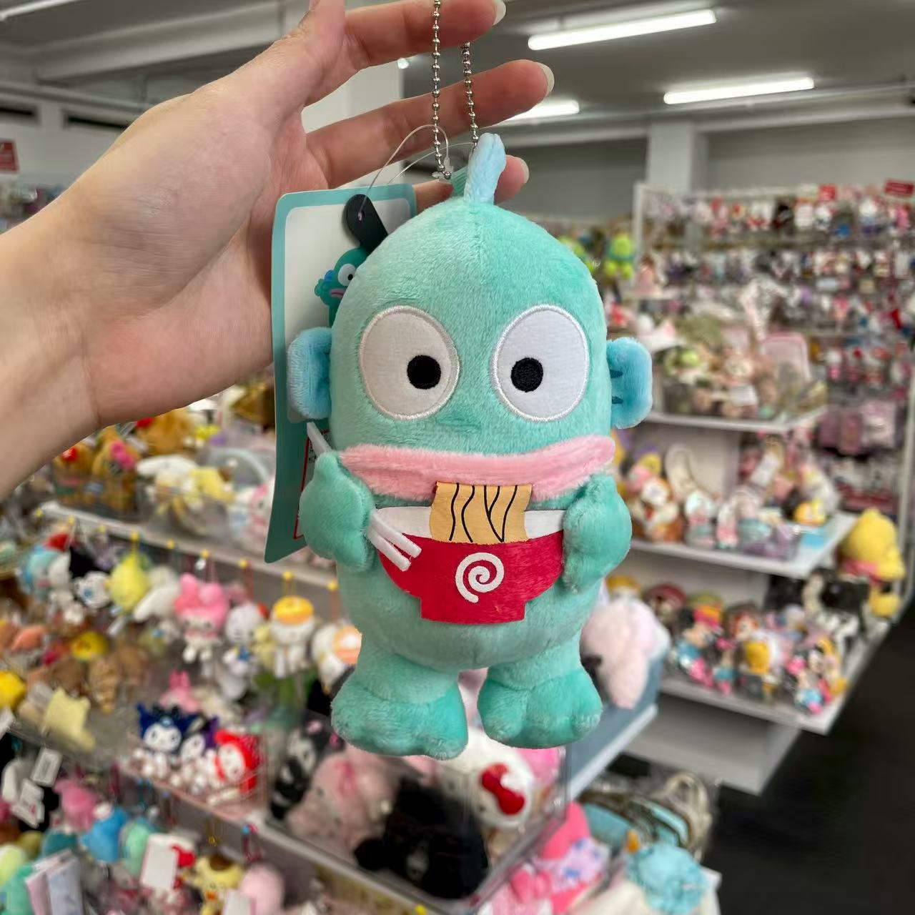 SANRIO x Avail | Hangyodon Mascot Holder Plush Keychain 14 x 12cm (Ramen)