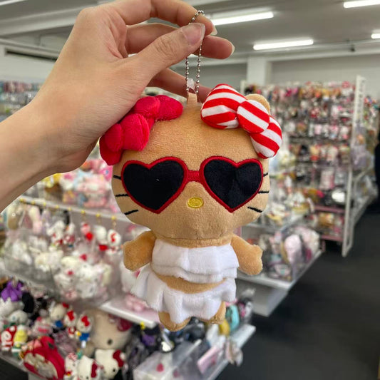 Avail x Hello Kitty | Tanned Mascot Holder Plush Keychain Bag Charm (Sunglasses)