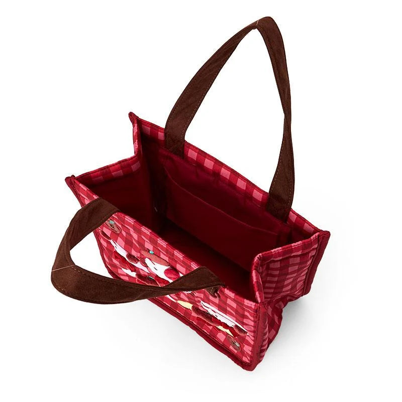 SANRIO | Tote Bag 250×130×240mm (Autumn Apple Gingham Red)
