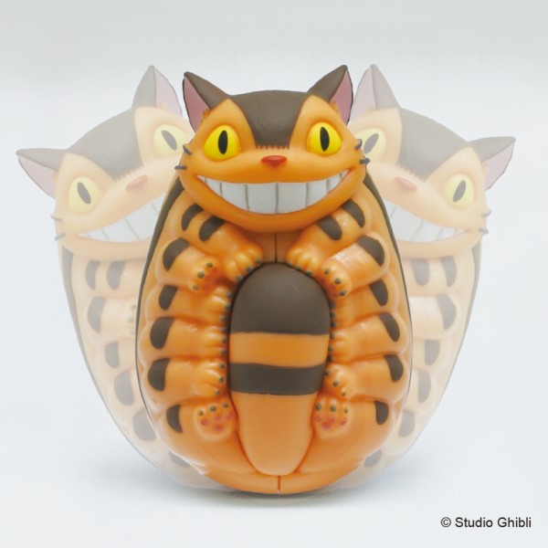 Studio Ghibli | Fun swaying roly-poly toy / White Totoro and Cat Bus 63mm & 65mm (My Neighbor Totoro)