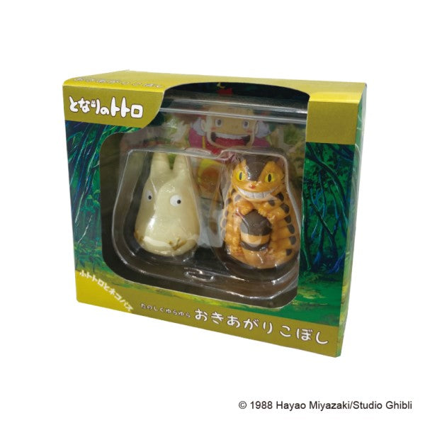 Studio Ghibli | Fun swaying roly-poly toy / White Totoro and Cat Bus 63mm & 65mm (My Neighbor Totoro)