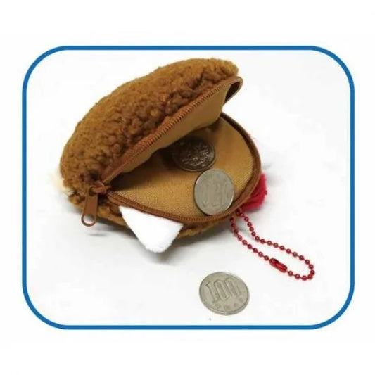 Monchhichi × Sanrio | Plush Mini Pouch Keychain Face 90 ×105 X 50Mm (Hello Kitty)