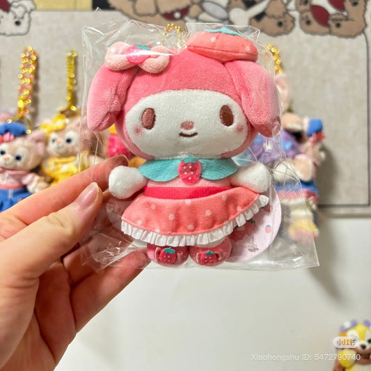 SANRIO | My Melody Mascot Holder Plush Keychain Bag Charm 12cm Approx. (Strawberry Cheek)