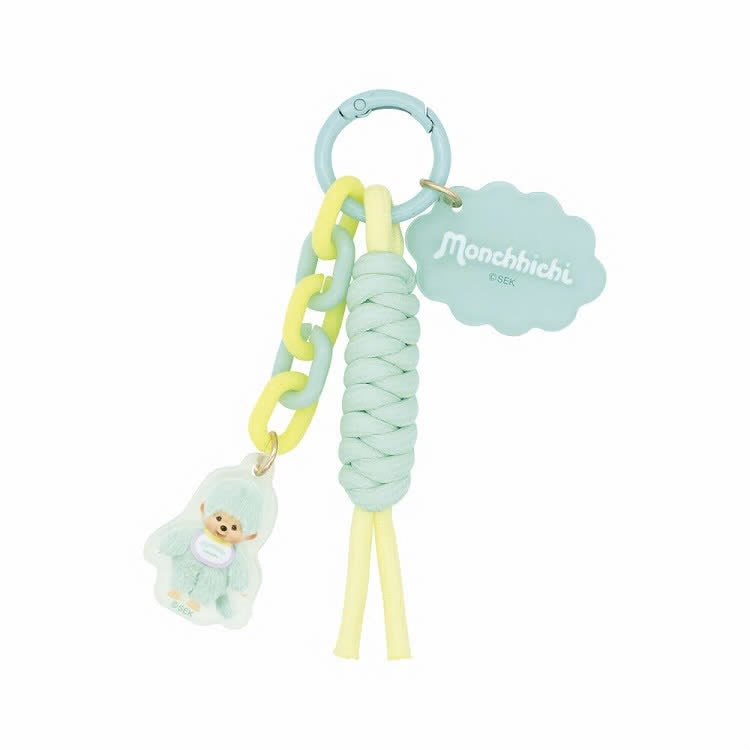 Monchhichi | Paracord Key Ring Keychain 105x27x14mm (Green)