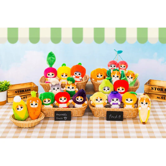 Mofusand | Mascot Holder Keychain Approx.130Cm (Vegetable & Fruits1) 猫福 毛绒挂件/包挂/钥匙链（水果蔬菜系列1）