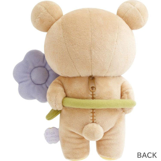 San-X | Rilakkuma Plush Toy Plush Doll 190×160×85mm (Basic Rilakkuma Flower)