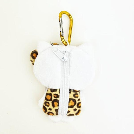 SANRIO | Hello Kitty Die-cut Outing Pouch Keychain with Carabiner H103×W76×D20mm (Leopard)
