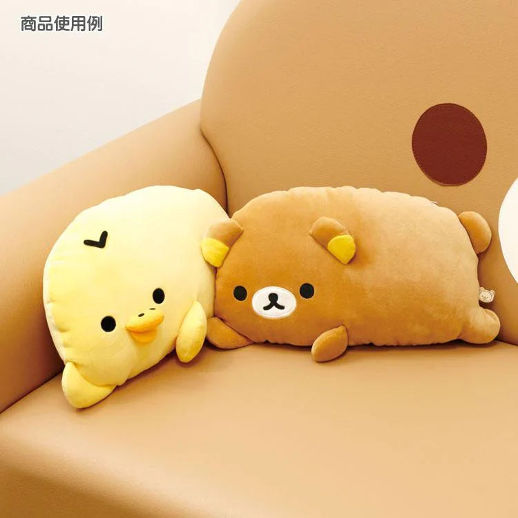 San-X | Rilakkuma Plush Doll Relax Cushion 220×380×100Mm (Daradara Lazy Peaceful Good Night Bedside)