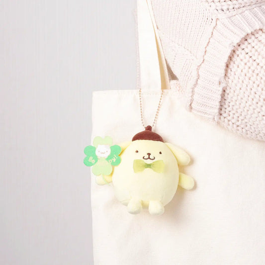 Sanrio | Pom Purin Plush Keychain Mascot Holder 10Cm (Four Leaf Clover)