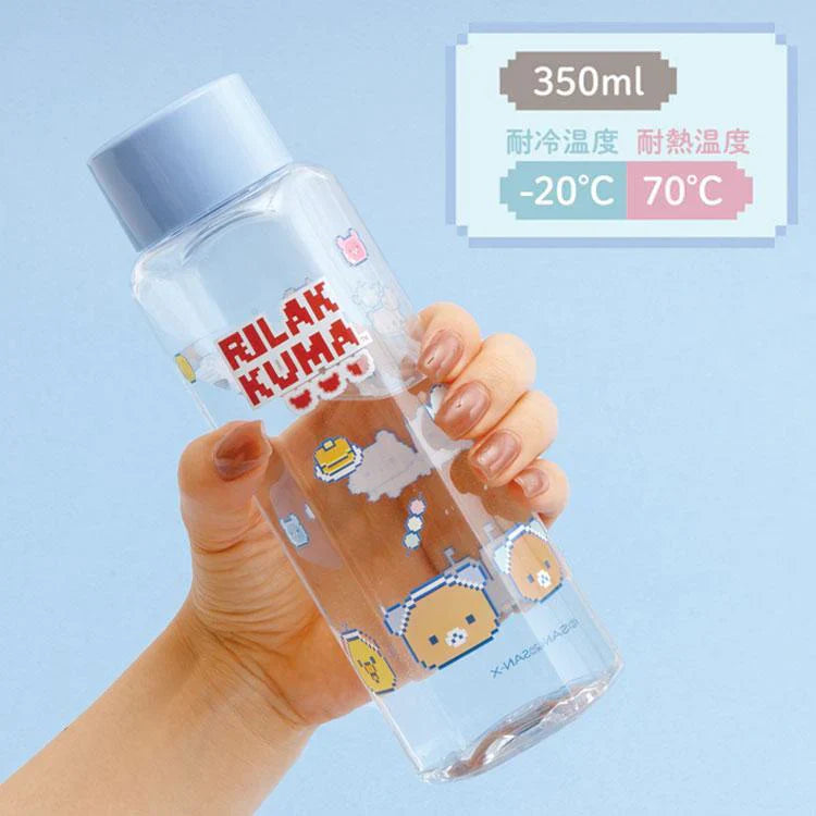 SAN-X | Water Bottle 350ml φ60mm x 180cm (Rilakkuma Gaming Pixel Art)