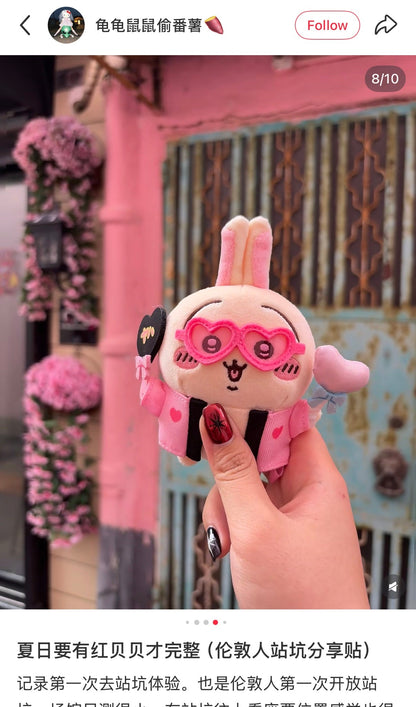 CHIIKAWA | Usagi Otaku Activities Penlight Fan Mascot Holder Plush Keychain Bag Charm H130×W135×D50mm