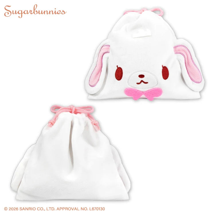 SANRIO | Sugarbunnies Shirousa Fluffy Drawstring Bag 200x195mm