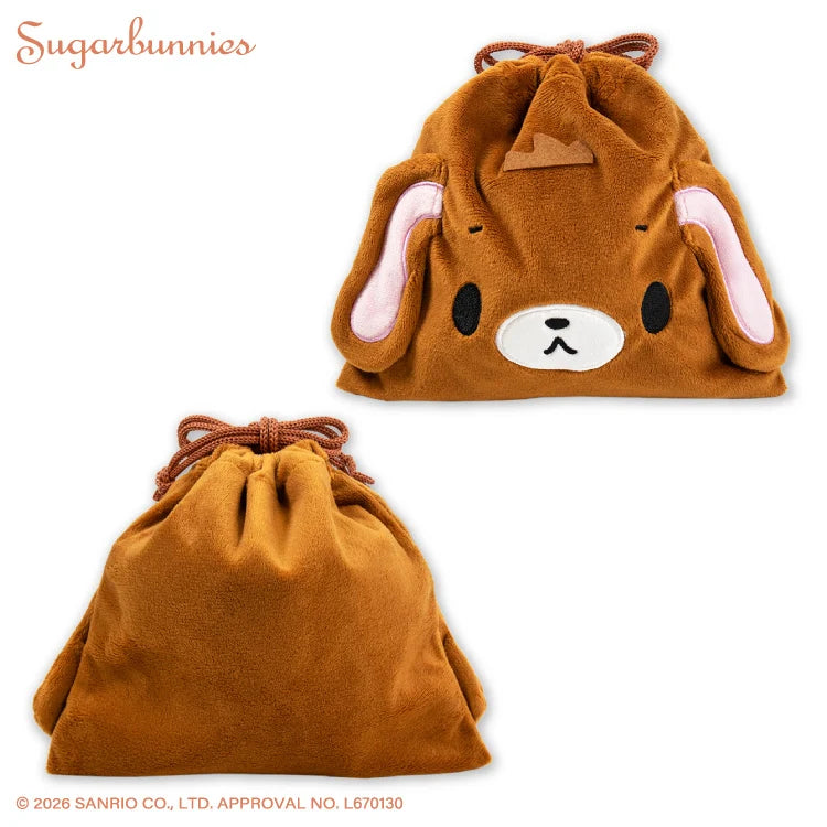 SANRIO | Sugarbunnies Shirousa Fluffy Drawstring Bag 200x195mm