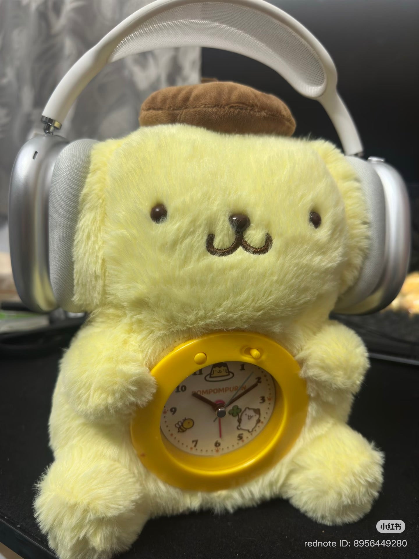 SANRIO | PomPomPurin Pom Pom Purin  Plush Alarm Clock 250x190x250mm (Full And Happy Pudding 30th anniversary)