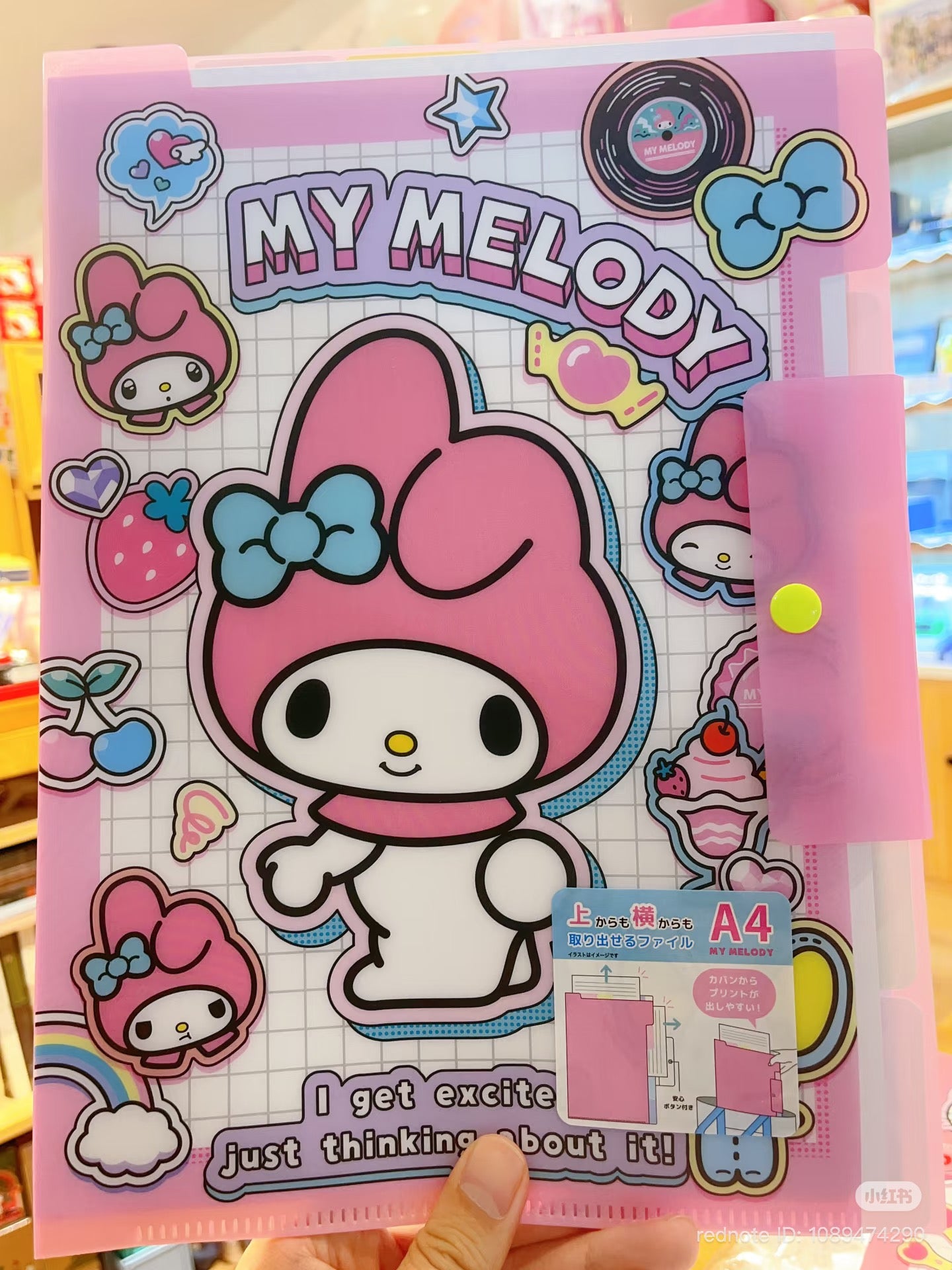 SANRIO | My Melody A4 Pocket File with Top and Side Access 225 x