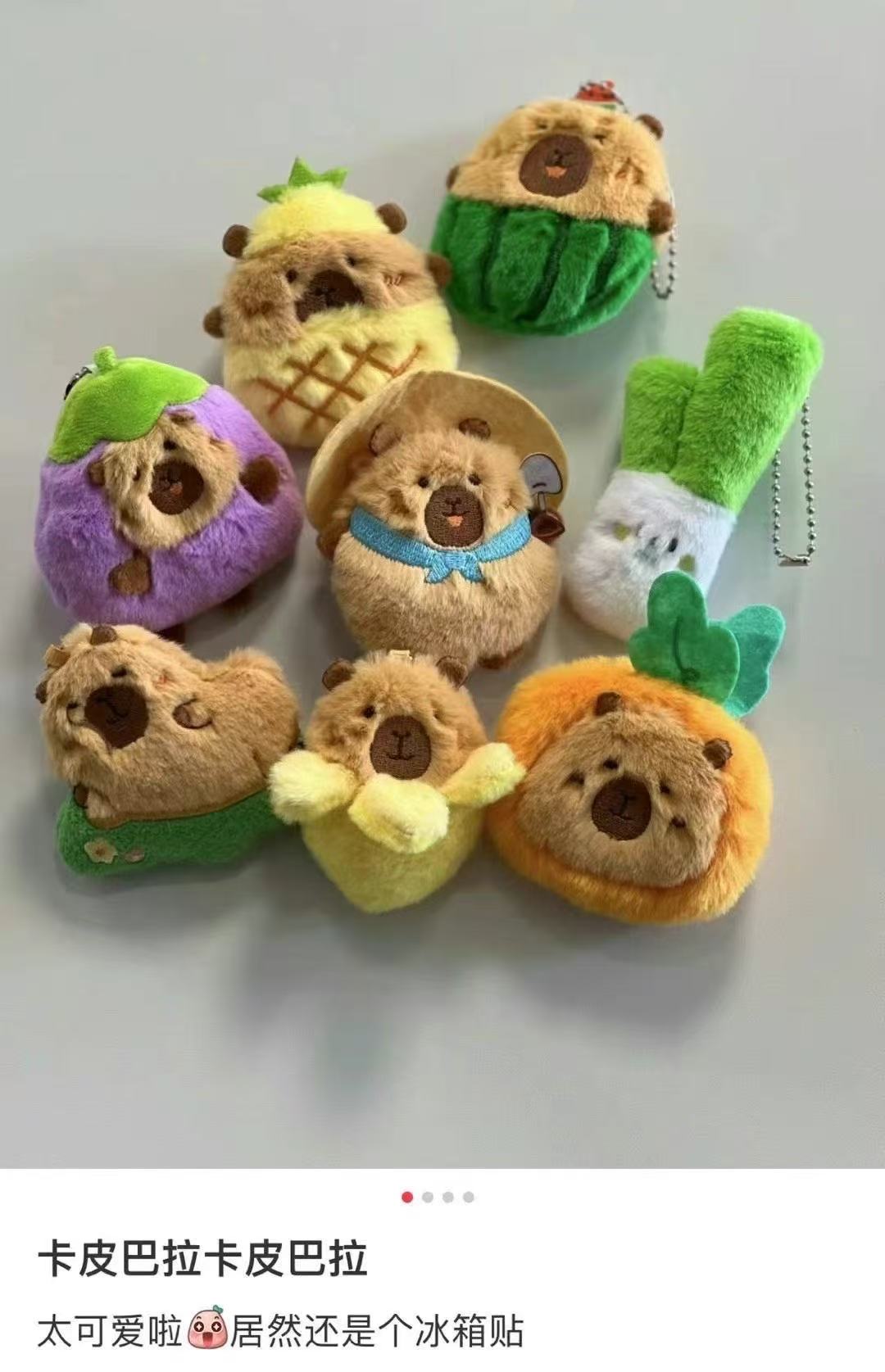 CAPYBARA | Secret Magnetic Plush Magnet & Keychain Blind Bag (Vegetable & Fruit)