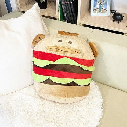 Sanrio | Hangyodon Burger Plush Doll Toy Cushion 30Cm×30Cm×26Cm