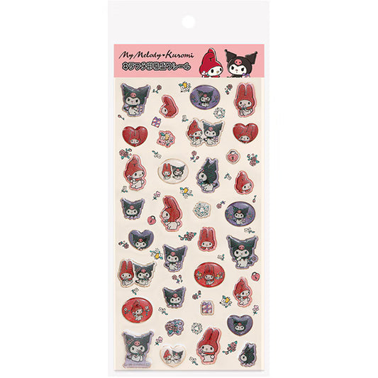 SANRIO | My Melody & Kuromi Resin Sticker Flower Retro 90x175mm