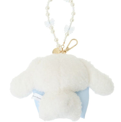 Maison de FLEUR × Sanrio characters | Cinnamoroll Mascot Holder Bag Charm Keychain with Pearl Chain 10 x 12cm (Limited