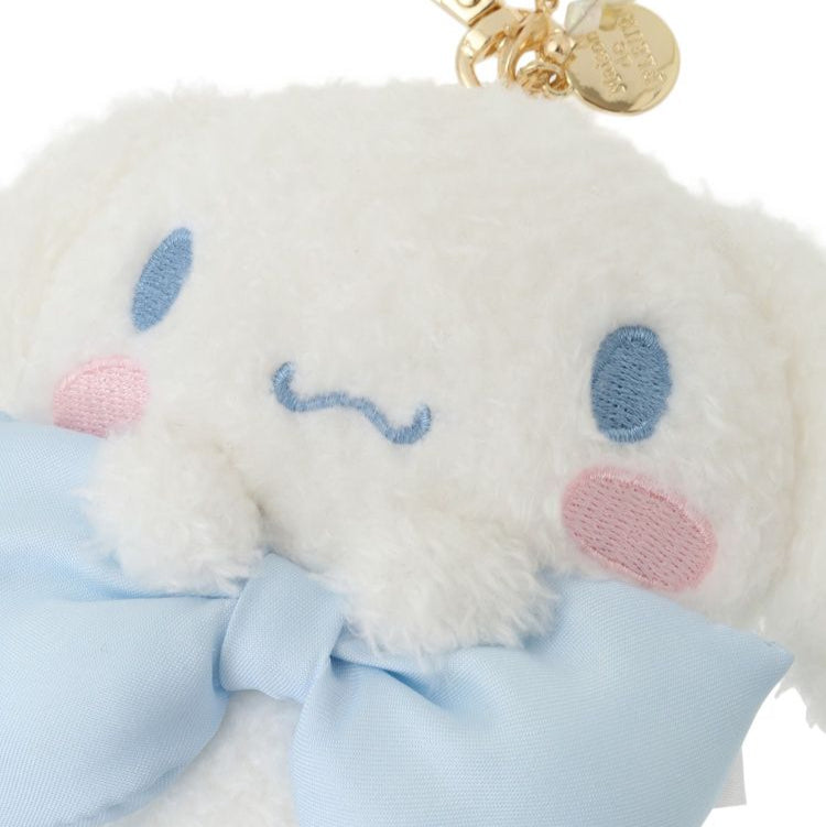 Maison de FLEUR × Sanrio characters | Cinnamoroll Mascot Holder Bag Charm Keychain with Pearl Chain 10 x 12cm (Limited